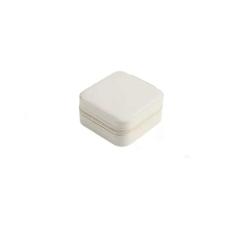 Simple Zipper Jewelry Storage Box Travel Portable