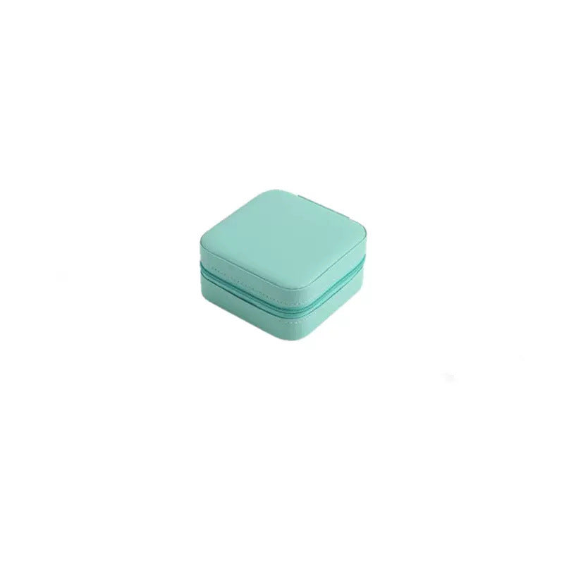 Simple Zipper Jewelry Storage Box Travel Portable