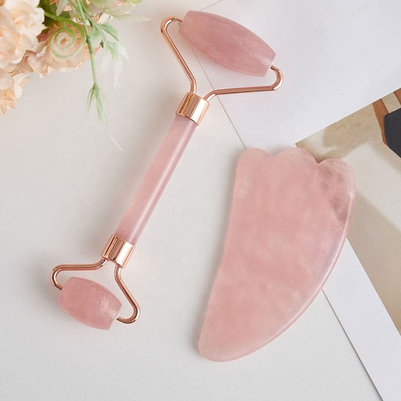 Jade Gua Sha Massage Board and Roller