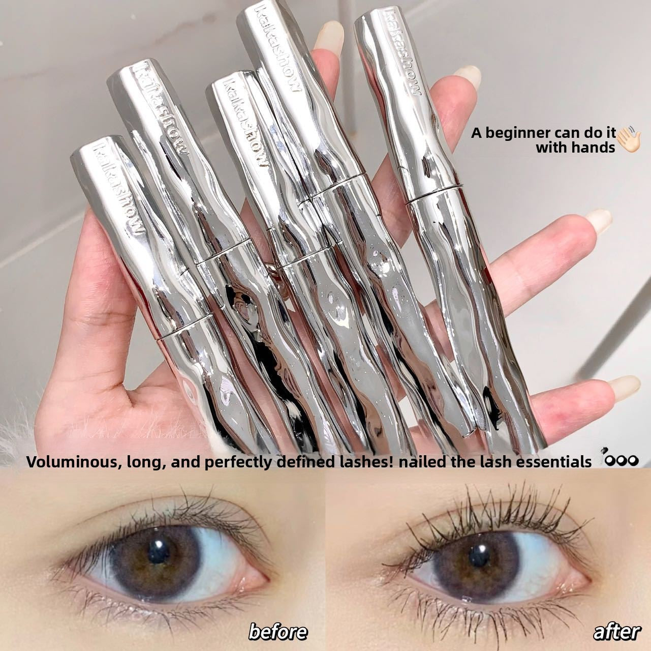 Curling Silver Stick Mascara Waterproof Lengthening Volumizing